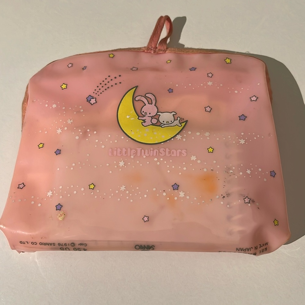 Vintage Sanrio comb mirror & handkerchief with Pouch